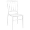 Stylowe Krzesło weselne OPERA lśniące białe Siesta do stołu.
