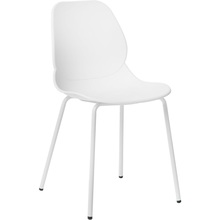 Stylowe Krzesło z tworzywa Layer IV z tworzywa białe Simplet do stołu.