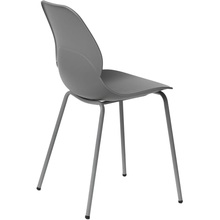 Stylowe Krzesło z tworzywa Layer IV z tworzywa szare Simplet do stołu.