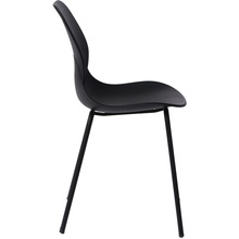 Stylowe Krzesło z tworzywa Layer IV z tworzywa czarne Simplet do stołu.
