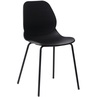 Stylowe Krzesło z tworzywa Layer IV z tworzywa czarne Simplet do stołu.