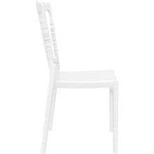 Stylowe Krzesło weselne OPERA lśniące białe Siesta do stołu.