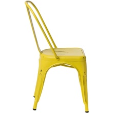 Designerskie Krzesło metalowe industrialne Paris Antique żółte D2.Design do kuchni, kawiarni i restauracji.