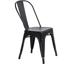 Designerskie Krzesło metalowe industrialne Paris Antique czarne D2.Design do kuchni, kawiarni i restauracji.
