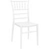 Stylowe Krzesło weselne CHIAVARI lśniące białe Siesta do stołu.