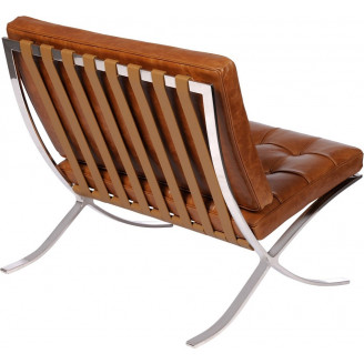 Designerski Fotel Barcelon Vintage jasny brązowy D2.Design do salonu i sypialni.
