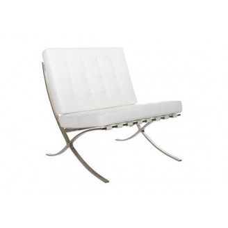 Designerski Fotel Barcelon Eco biały D2.Design do salonu i sypialni.