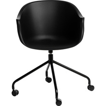 Krzesło biurowe na kółkach Roundy czarne Intesi