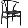 Stylowe Krzesło drewniane skandynawskie Wicker czarne D2.Design do kuchni, salonu i restauracji.