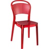 Stylowe Krzesło ażurowe z tworzywa BEE czerwone przezroczyste Siesta do salonu, kuchni i restuaracji.