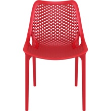 Nowoczesne Krzesło ażurowe z tworzywa AIR czerwone Siesta do kuchni, jadalni i salonu.