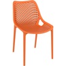 Nowoczesne Krzesło ażurowe z tworzywa AIR pomarańczowe Siesta do kuchni, jadalni i salonu.
