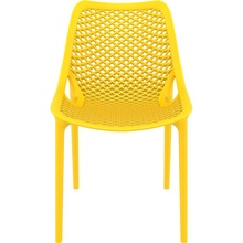 Nowoczesne Krzesło ażurowe z tworzywa AIR żółte Siesta do kuchni, jadalni i salonu.