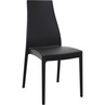 Stylowe Krzesło plastikowe MIRANDA czarne Siesta.