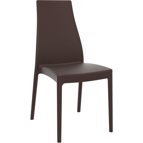 Stylowe Krzesło plastikowe MIRANDA brązowe Siesta.