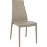 Stylowe Krzesło plastikowe MIRANDA szarobrązowe Siesta.