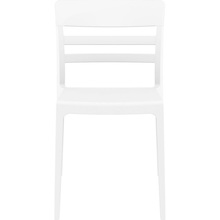 Stylowe Krzesło z tworzywa MOON białe Siesta do salonu, kuchni i restuaracji.