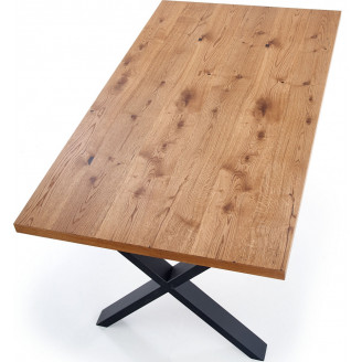 Stół rozkładany loft Xavier 160x90 jasny dąb Halmar do jadalni, kuchni i salonu.