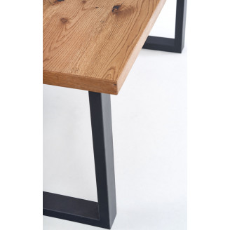 Stół rozkładany loft Perez 160x90 jasny dąb Halmar do jadalni, kuchni i salonu.