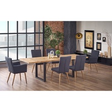 Stół rozkładany loft Perez 160x90 jasny dąb Halmar do jadalni, kuchni i salonu.