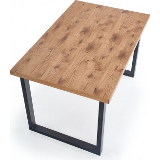 Stół rozkładany loft Horus 126x80 jasny dąb Halmar do jadalni, kuchni i salonu.
