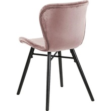 Stylowe Krzesło welurowe glamour Batilda Vic różowe Actona do stołu w jadalni.