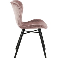 Stylowe Krzesło welurowe glamour Batilda Vic różowe Actona do stołu w jadalni.
