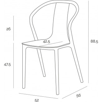 Krzesło drewniane gięte Bella Nut orzech D2.DESIGN do salonu, kuchni i jadalni.