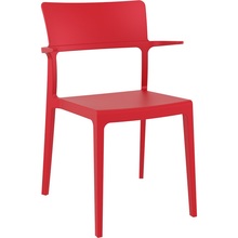 Stylowe Krzesło z podłokietnikami PLUS czerwone Siesta do stołu.