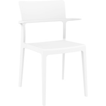 Stylowe Krzesło z podłokietnikami PLUS białe Siesta do stołu.