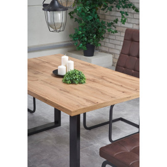 Stół rozkładany loft Venom 135x85 dąb wotan Halmar do jadalni, kuchni i salonu.
