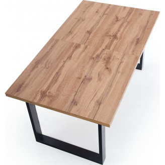 Stół rozkładany loft Venom 135x85 dąb wotan Halmar do jadalni, kuchni i salonu.