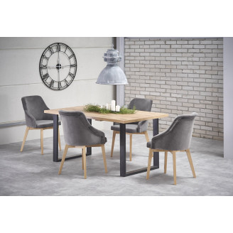 Stół rozkładany loft Venom 160x90 dąb wotan Halmar do jadalni, kuchni i salonu.