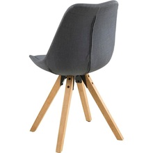 Stylowe Krzesło tapicerowane skandynawskie Dima ciemno szare D2.Design do kuchni, salonu i restauracji.