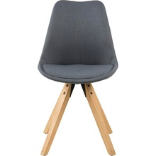Stylowe Krzesło tapicerowane skandynawskie Dima ciemno szare D2.Design do kuchni, salonu i restauracji.