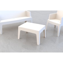 Stolik kawowy ogrodowy Box 70x50 srebrnoszary Siesta