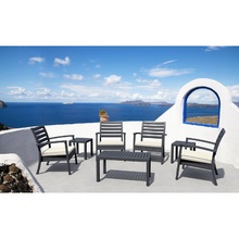 Krzesło ogrodowe z podłokietnikami Artemis XL srebrnoszare Siesta do ogrodu i na taras.