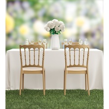 Stylowe Krzesło weselne NAPOLEON złote Siesta do stołu.