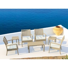 Krzesło ogrodowe z podłokietnikami Artemis XL szarobrązowe Siesta do ogrodu i na taras.