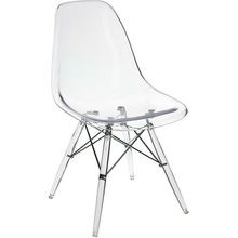 Stylowe Krzesło przeźroczyste z tworzywa P016 D2.Design do salonu, kuchni i restuaracji.