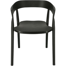 Stylowe Krzesło z tworzywa Bow czarne Intesi do stołu.