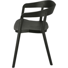 Stylowe Krzesło z tworzywa Bow czarne Intesi do stołu.