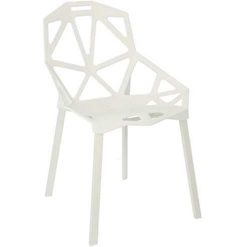 Designerskie Krzesło ażurowe z tworzywa Gap PP białe Simplet do kuchni, kawiarni i restauracji.