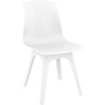 Stylowe Krzesło z tworzywa ALLEGRA PP białe/lśniące białe Siesta do stołu.