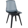 Stylowe Krzesło z tworzywa ALLEGRA PP czarne/czarne przezroczyste Siesta do salonu, kuchni i restuaracji.