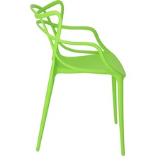 Designerskie Krzesło ażurowe z tworzywa Lexi zielone D2.Design do kuchni, kawiarni i restauracji.