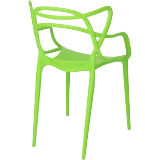 Designerskie Krzesło ażurowe z tworzywa Lexi zielone D2.Design do kuchni, kawiarni i restauracji.