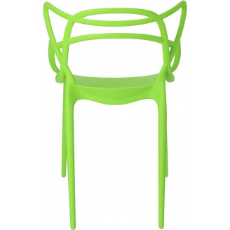 Designerskie Krzesło ażurowe z tworzywa Lexi zielone D2.Design do kuchni, kawiarni i restauracji.