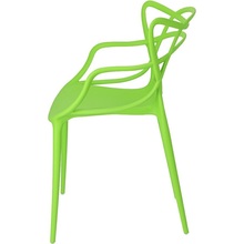 Designerskie Krzesło ażurowe z tworzywa Lexi zielone D2.Design do kuchni, kawiarni i restauracji.