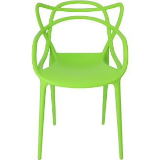 Designerskie Krzesło ażurowe z tworzywa Lexi zielone D2.Design do kuchni, kawiarni i restauracji.